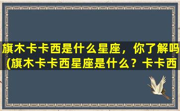 旗木卡卡西是什么星座，你了解吗(旗木卡卡西星座是什么？卡卡西星座及其性格特点解析)