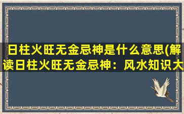 日柱火旺无金忌神是什么意思(解读日柱火旺无金忌神：风水知识大揭秘！)