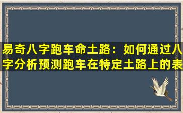 易奇八字跑车命土路：如何通过八字分析预测跑车在特定土路上的表现