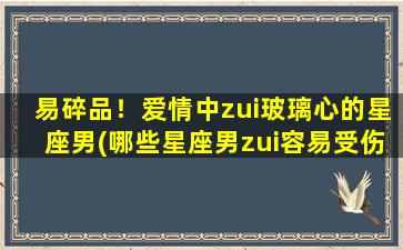 易碎品！爱情中zui玻璃心的星座男(哪些星座男zui容易受伤？爱情中zui脆弱的星座男！)