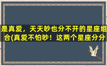 是真爱，天天吵也分不开的星座组合(真爱不怕吵！这两个星座分分钟分不开！)