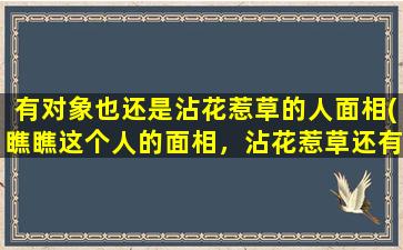 有对象也还是沾花惹草的人面相(瞧瞧这个人的面相，沾花惹草还有对象？！)