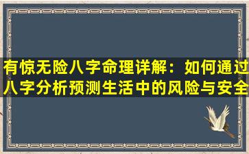 有惊无险八字命理详解：如何通过八字分析预测生活中的风险与安全