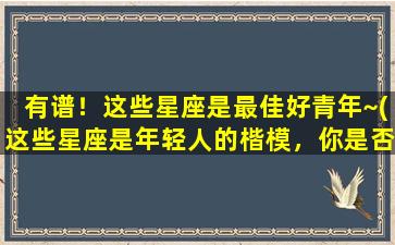 有谱！这些星座是最佳好青年~(这些星座是年轻人的楷模，你是否也是其中之一？)