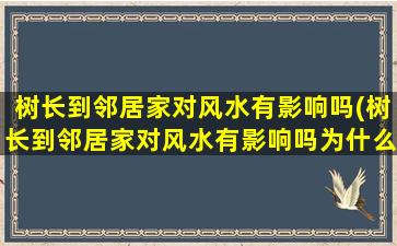 树长到邻居家对风水有影响吗(树长到邻居家对风水有影响吗为什么)