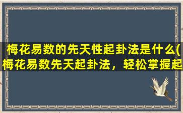 梅花易数的先天性起卦法是什么(梅花易数先天起卦法，轻松掌握起卦秘诀)