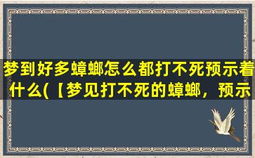 梦到好多蟑螂怎么都打不死预示着什么(【梦见打不死的蟑螂，预示着什么？】)