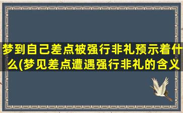 梦到自己差点被强行非礼预示着什么(梦见差点遭遇强行非礼的含义及预示)