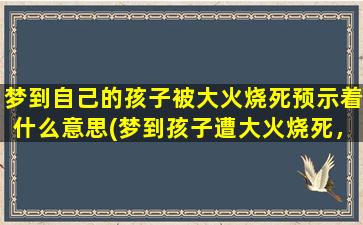 梦到自己的孩子被大火烧死预示着什么意思(梦到孩子遭大火烧死，预示着哪些含义？)