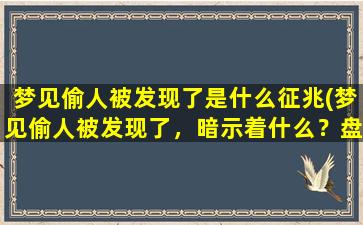 梦见偷人被发现了是什么征兆(梦见偷人被发现了，暗示着什么？盘点偷盗梦的解析！)