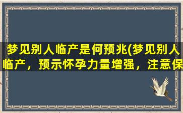 梦见别人临产是何预兆(梦见别人临产，预示怀孕力量增强，注意保健！)