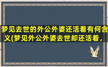 梦见去世的外公外婆还活着有何含义(梦见外公外婆去世却还活着，解梦专家揭示含义！)