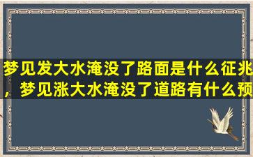 梦见发大水淹没了路面是什么征兆，梦见涨大水淹没了道路有什么预兆