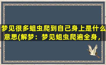 梦见很多蛆虫爬到自己身上是什么意思(解梦：梦见蛆虫爬遍全身，什么预示？)