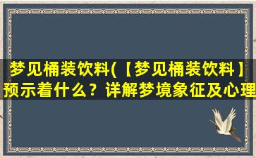 梦见桶装饮料(【梦见桶装饮料】预示着什么？详解梦境象征及心理影响)