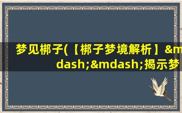 梦见梆子(【梆子梦境解析】——揭示梦见梆子的真实含义)