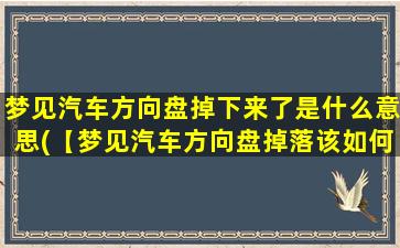 梦见汽车方向盘掉下来了是什么意思(【梦见汽车方向盘掉落该如何解释】)