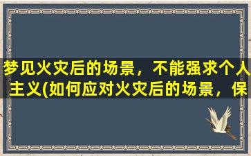 梦见火灾后的场景，不能强求个人主义(如何应对火灾后的场景，保障生命安全与财产损失？)