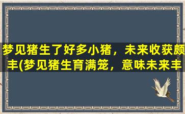 梦见猪生了好多小猪，未来收获颇丰(梦见猪生育满笼，意味未来丰收喜逢。)