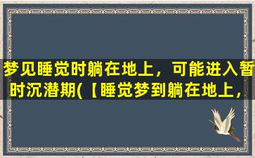 梦见睡觉时躺在地上，可能进入暂时沉潜期(【睡觉梦到躺在地上，进入沉潜期？原来如此！】)