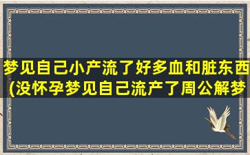 梦见自己小产流了好多血和脏东西(没怀孕梦见自己流产了周公解梦)