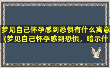 梦见自己怀孕感到恐惧有什么寓意(梦见自己怀孕感到恐惧，暗示什么？回应解析在这里！)