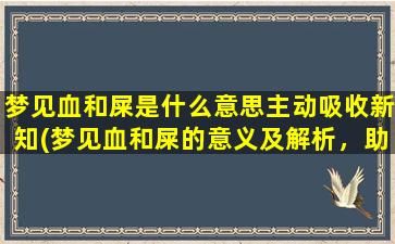 梦见血和屎是什么意思主动吸收新知(梦见血和屎的意义及解析，助力主动吸收新知！)