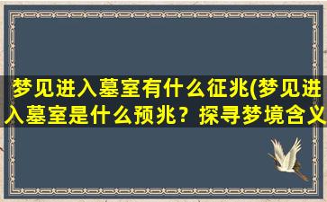 梦见进入墓室有什么征兆(梦见进入墓室是什么预兆？探寻梦境含义！)