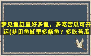 梦见鱼缸里好多鱼，多吃苦瓜可开运(梦见鱼缸里多条鱼？多吃苦瓜可开运！)