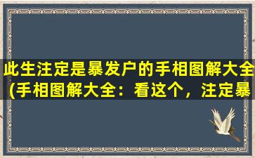 此生注定是暴发户的手相图解大全(手相图解大全：看这个，注定暴发户！)