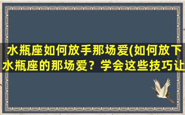 水瓶座如何放手那场爱(如何放下水瓶座的那场爱？学会这些技巧让你走得更自在！)