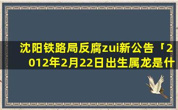 沈阳铁路局反腐zui新公告「2012年2月22日出生属龙是什么星座」