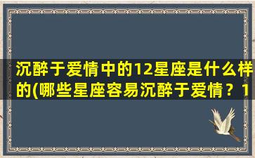 沉醉于爱情中的12星座是什么样的(哪些星座容易沉醉于爱情？12星座性格分析)