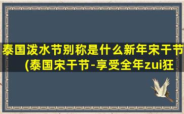 泰国泼水节别称是什么新年宋干节(泰国宋干节-享受全年zui狂欢的水战盛宴)