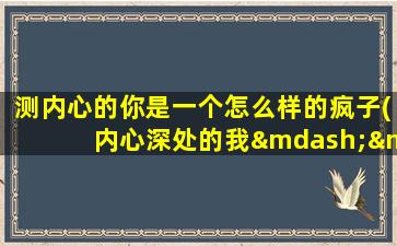 测内心的你是一个怎么样的疯子(内心深处的我——疯子的自我探索指南)