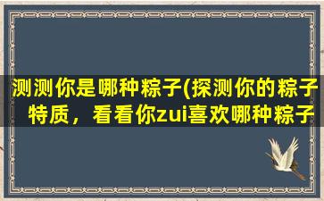 测测你是哪种粽子(探测你的粽子特质，看看你zui喜欢哪种粽子！)