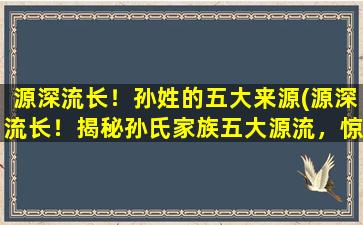 源深流长！孙姓的五大来源(源深流长！揭秘孙氏家族五大源流，惊人发现震撼众人！)