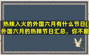 热辣入火的外国六月有什么节日(外国六月的热辣节日汇总，你不能错过！)