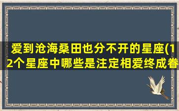 爱到沧海桑田也分不开的星座(12个星座中哪些是注定相爱终成眷属，感情历经沧海桑田也不分离？)