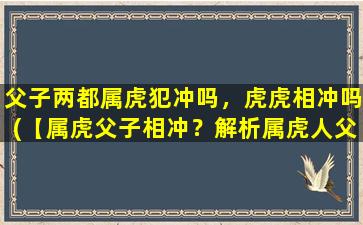 父子两都属虎犯冲吗，虎虎相冲吗(【属虎父子相冲？解析属虎人父子相处之道】)