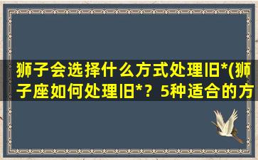 狮子会选择什么方式处理旧*(狮子座如何处理旧*？5种适合的方式分享)