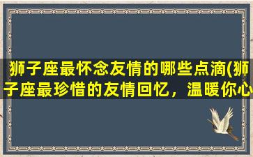 狮子座最怀念友情的哪些点滴(狮子座最珍惜的友情回忆，温暖你心扉)