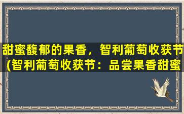 甜蜜馥郁的果香，智利葡萄收获节(智利葡萄收获节：品尝果香甜蜜的盛宴)