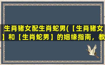 生肖猪女配生肖蛇男(【生肖猪女】和【生肖蛇男】的姻缘指南，教你愉快生活！)