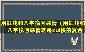 用红线和八字挽回感情（用红线和八字挽回感情就是zui快的复合法术）