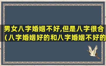 男女八字婚姻不好,但是八字很合（八字婚姻好的和八字婚姻不好的能结婚么）