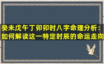 癸未戊午丁卯卯时八字命理分析：如何解读这一特定时辰的命运走向