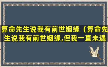 算命先生说我有前世姻缘（算命先生说我有前世姻缘,但我一直未遇到）