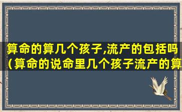 算命的算几个孩子,流产的包括吗（算命的说命里几个孩子流产的算不算）