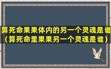 算死命果果体内的另一个灵魂是谁（算死命里果果另一个灵魂是谁）